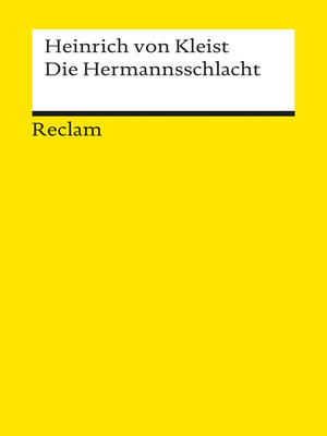 cover image of Die Hermannsschlacht. Ein Drama